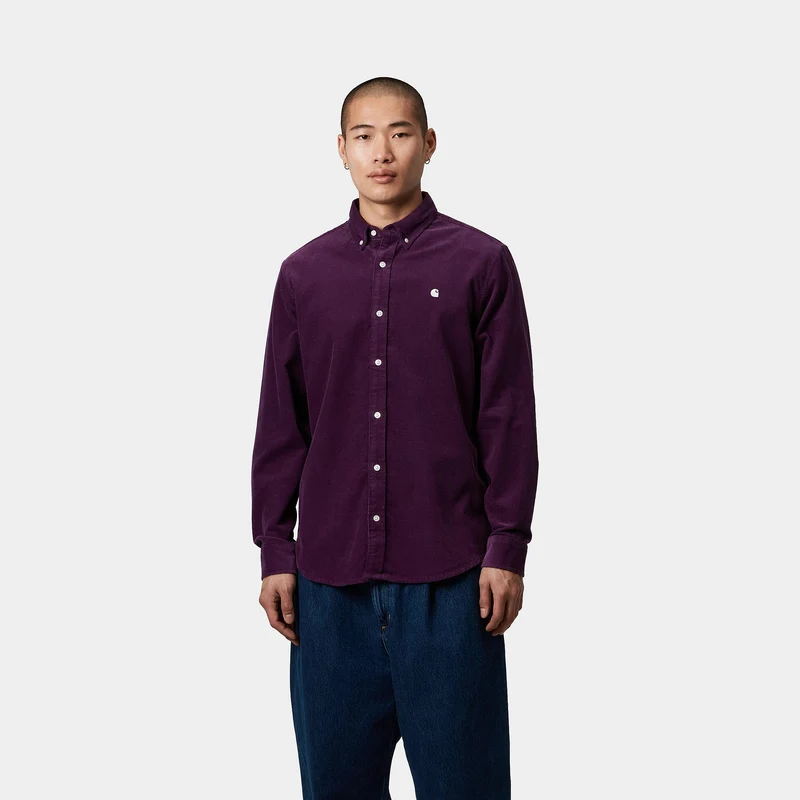 Carhartt WIP Herren Madison Feincordhemd - Huckleberry