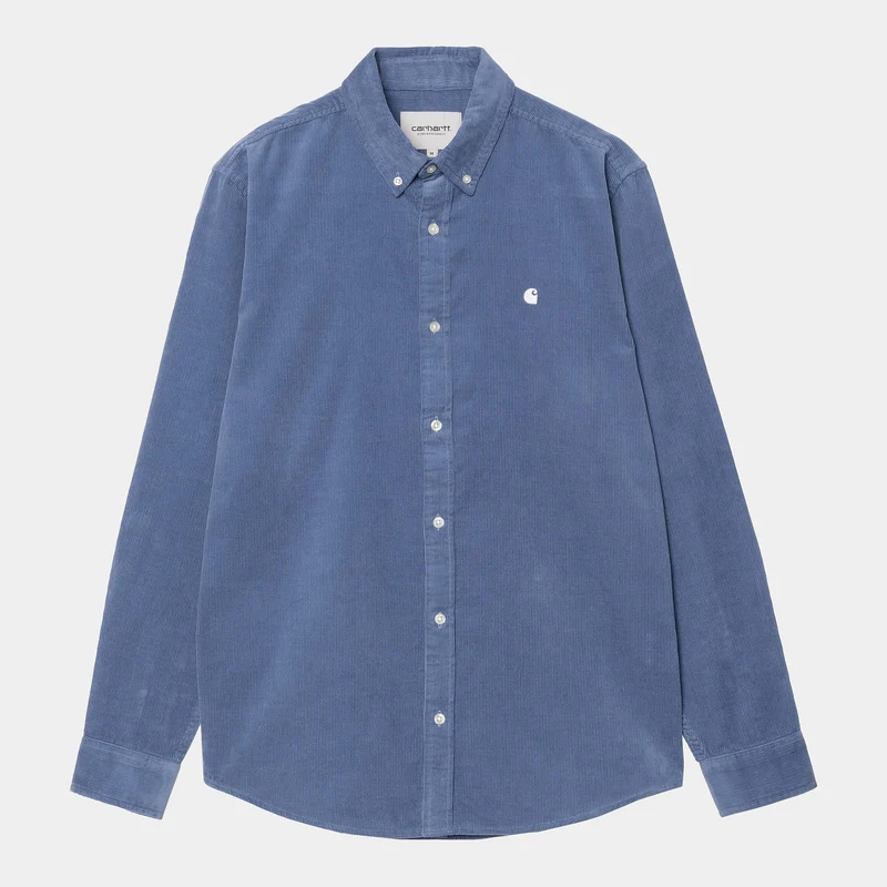 Carhartt WIP Herren Madison Feincordhemd - Blue Iris