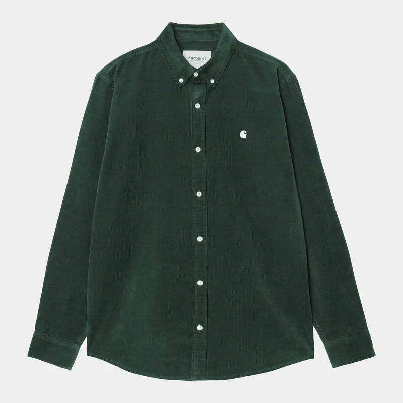 Carhartt WIP Herren Madison Feincordhemd - Conifer