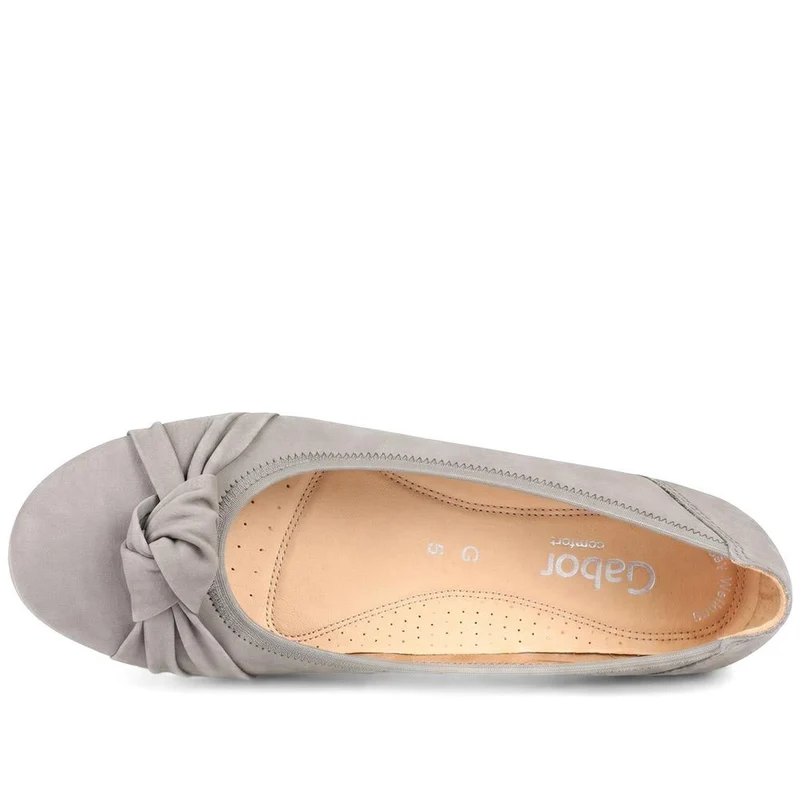 Gabor Wide Fit Leather Heeled Pumps - GABC44509 / 330 264 - Taupe
