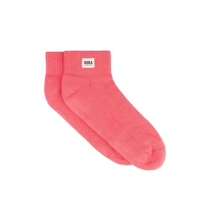 ROKA Wembley Kurze Socken aus Bio-Baumwolle - Koralle