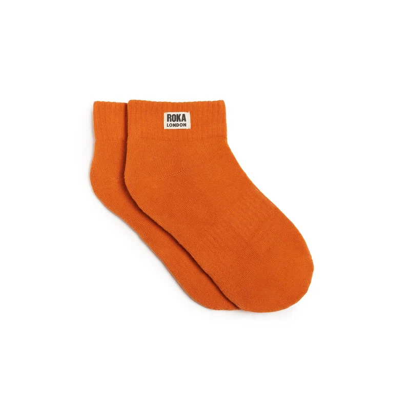 ROKA Wembley Kurze Socken aus Bio-Baumwolle - Gebranntes Orange