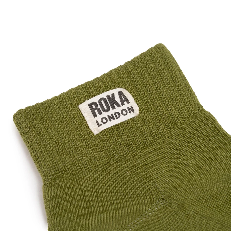 ROKA Wembley Kurze Socken aus Bio-Baumwolle - Avocado
