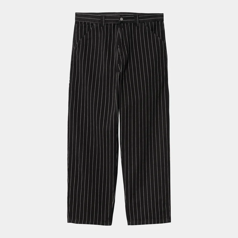 Carhartt WIP Herren OG Single Knee Hose - Seaton Stripe Schwarz