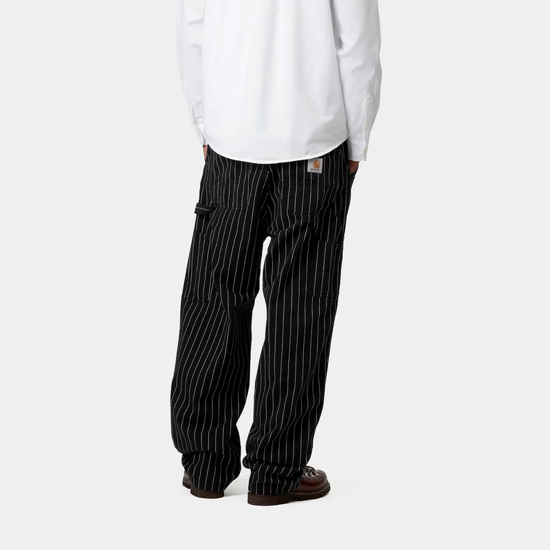 Carhartt WIP Herren OG Single Knee Hose - Seaton Stripe Schwarz