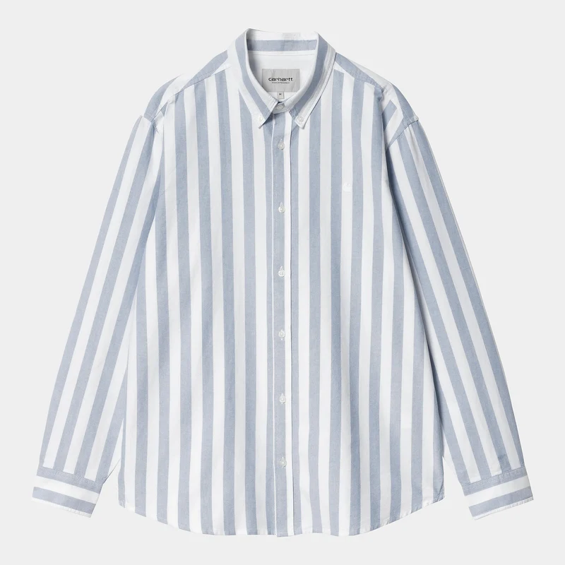 Carhartt WIP Herren-Dillion-Streifenhemd – Bleichmittel