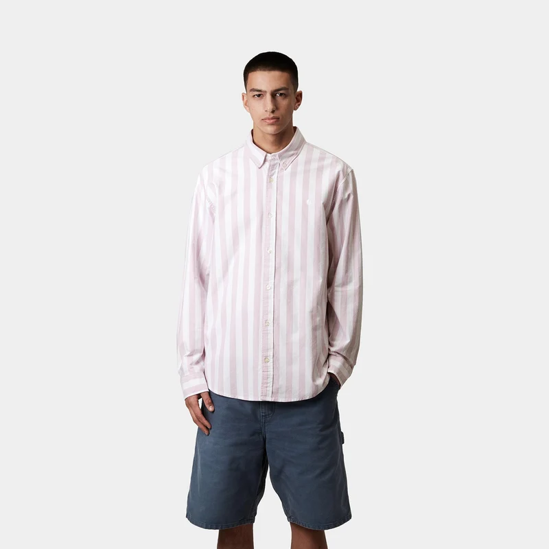 Carhartt WIP Herren-Dillion-Streifenhemd – Hortensia