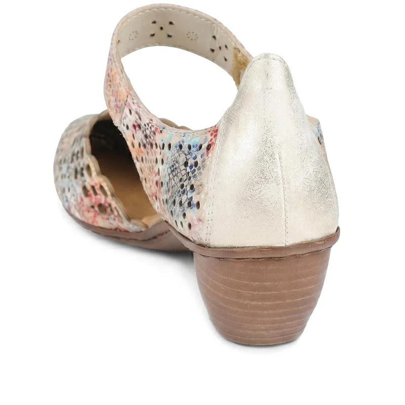 Leather Cuban-Heeled Mary Janes - RKR41536 / 327 286 - Multi