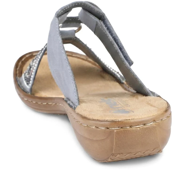 Rieker Adjustable Fasten Slip On Sandals - RKR43580 / 329 215 - Blue