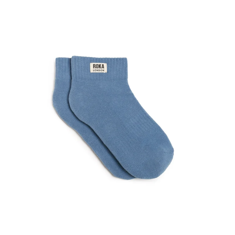 ROKA Wembley Kurze Socken aus Bio-Baumwolle - Airforce