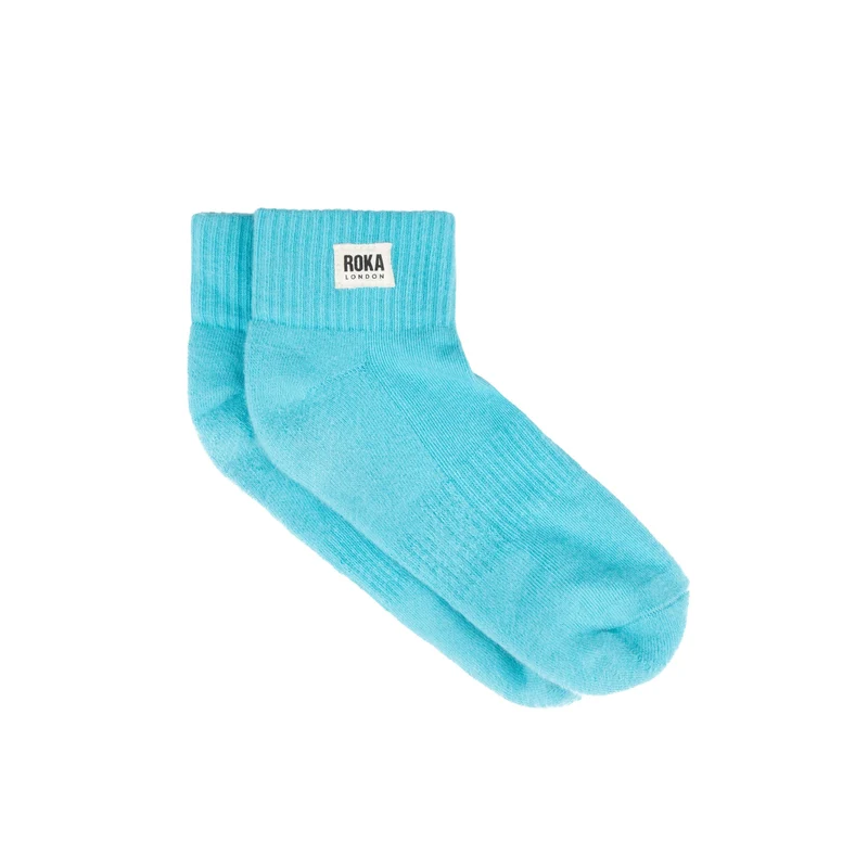 ROKA Wembley Kurze Socken aus Bio-Baumwolle - Aquatic Awe