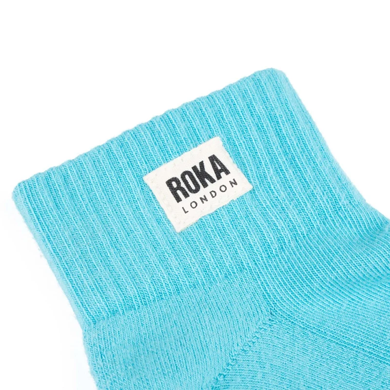 ROKA Wembley Kurze Socken aus Bio-Baumwolle - Aquatic Awe