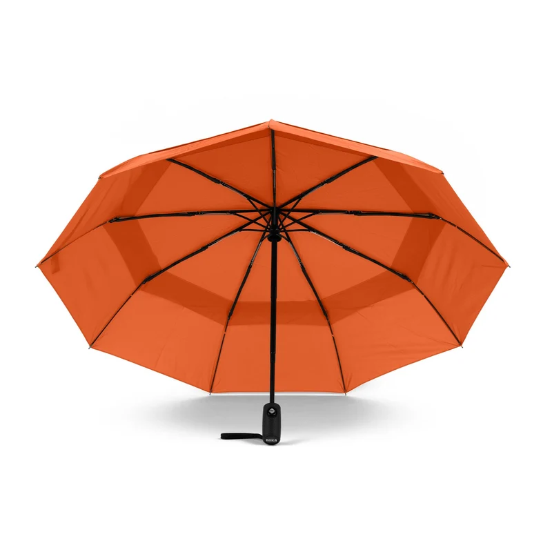 ROKA Waterloo Regenschirm aus recyceltem Nylon in gebranntem Orange