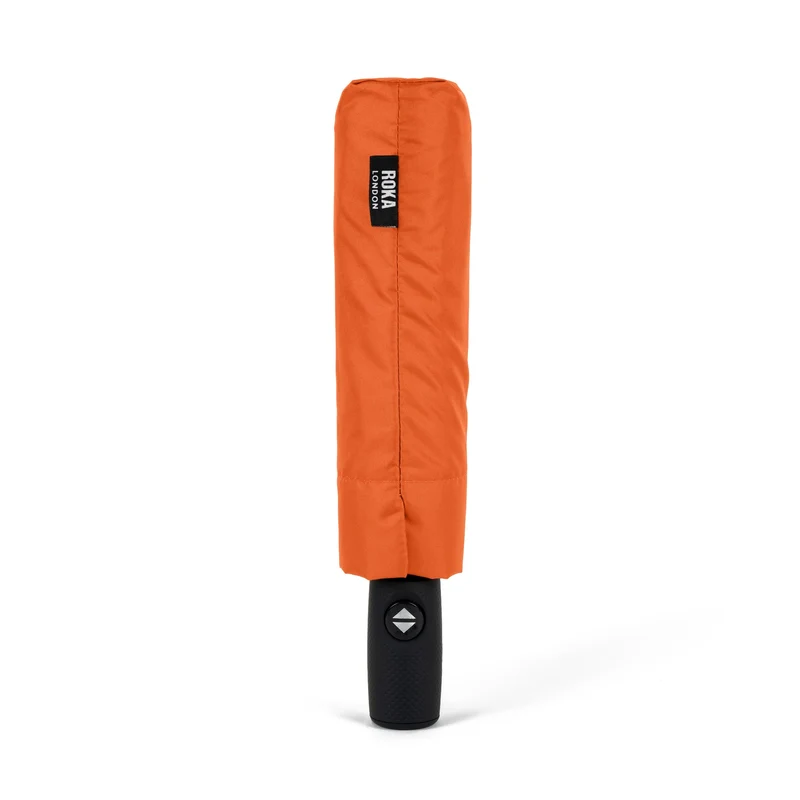 ROKA Waterloo Regenschirm aus recyceltem Nylon in gebranntem Orange