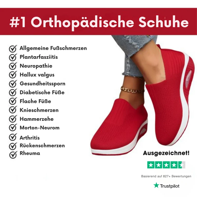 Damen Orthopädische Schuhe mit dämpfender Sohle und elastischem Einstieg