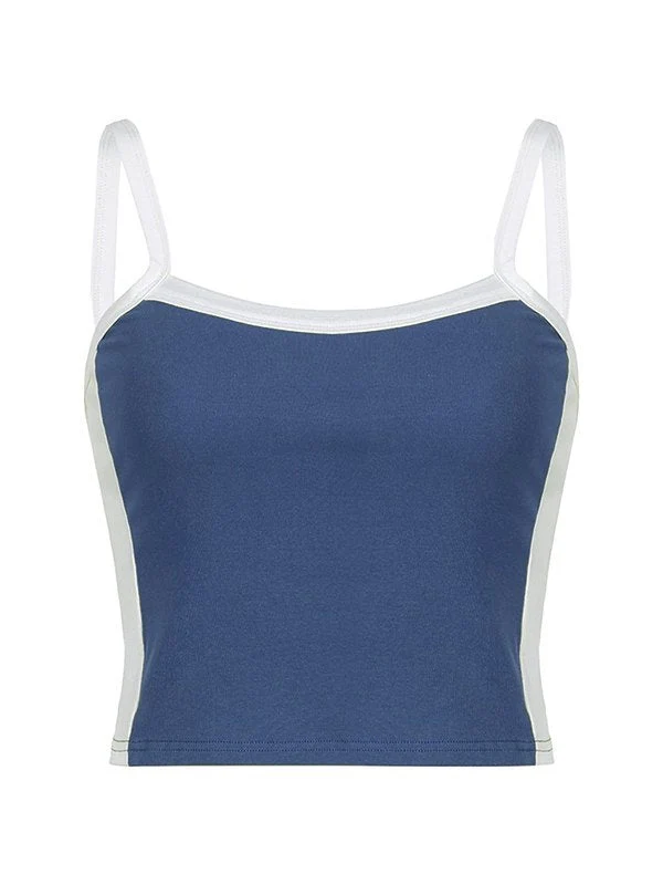 Vintage Kontraststreifen Crop Cami Top