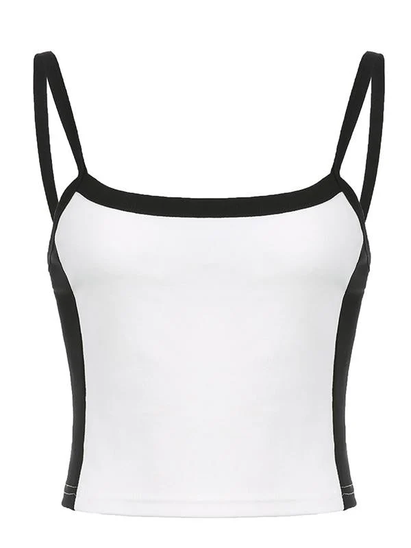 Vintage Kontraststreifen Crop Cami Top