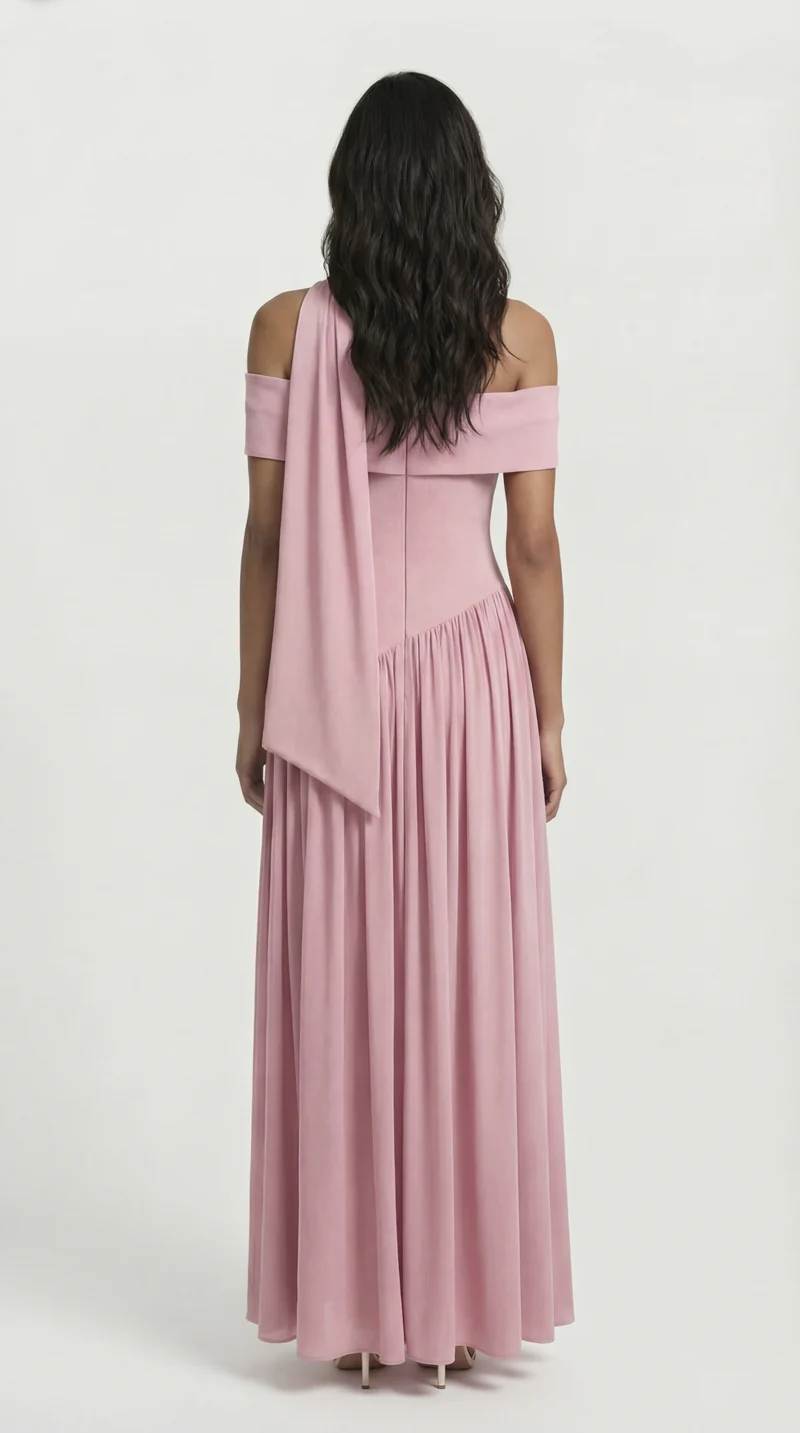 Damen trägerloses Kleid mit hohem Seitenschlitz