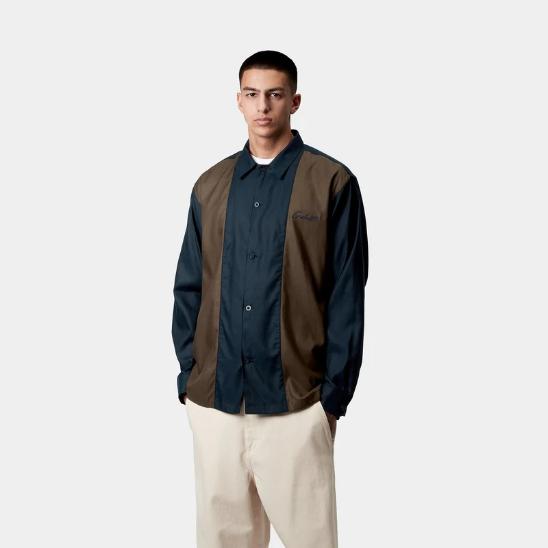Carhartt WIP Herren Delaney Streifenhemd - Mizar / Liberica