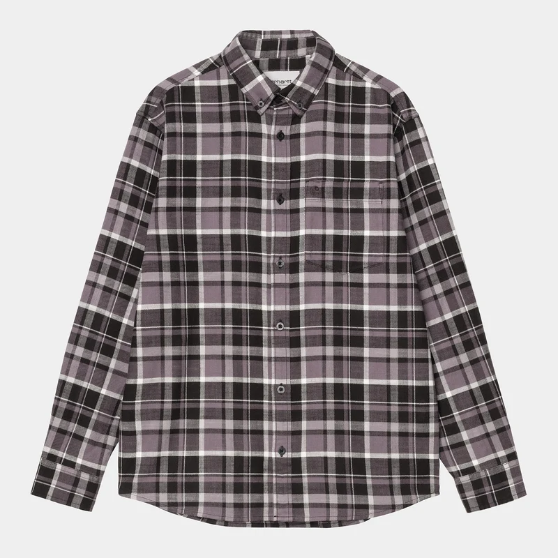 Carhartt WIP Herren Fendrick Karohemd - Schwarz