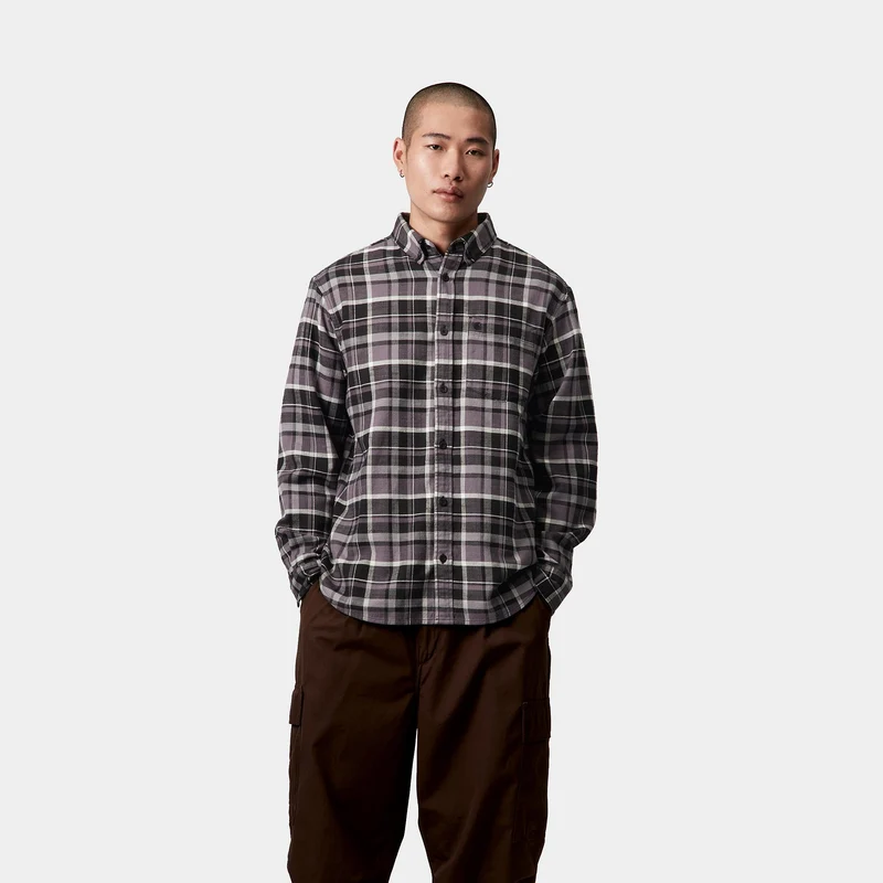 Carhartt WIP Herren Fendrick Karohemd - Schwarz