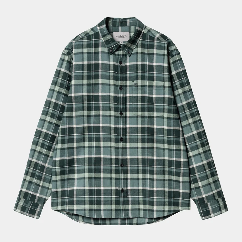 Carhartt WIP Herren Fendrick Karohemd - Deep Lagoon