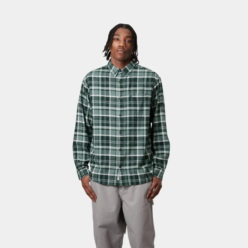 Carhartt WIP Herren Fendrick Karohemd - Deep Lagoon