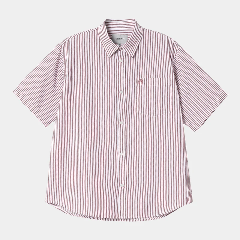 Carhartt WIP Gestreiftes Phelps-Hemd für Herren - Mulberry
