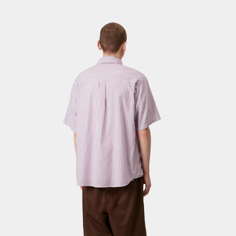 Carhartt WIP Gestreiftes Phelps-Hemd für Herren - Mulberry