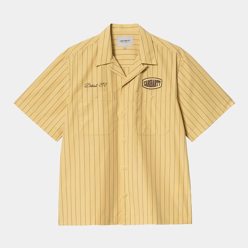 Carhartt WIP Herren Hendry Seaton Streifenhemd - Stroh