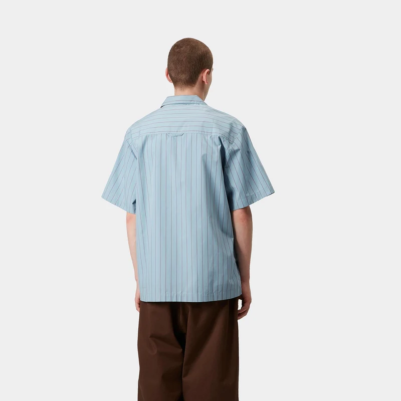 Carhartt WIP Herren Hendry Seaton Streifenhemd - Frosted Blue