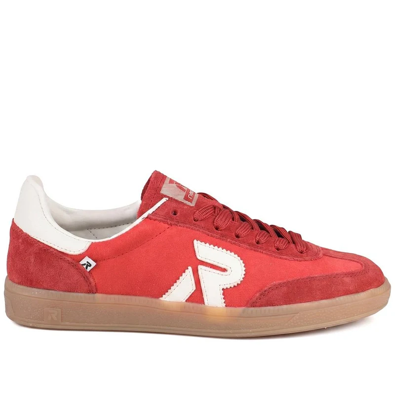 Rieker Sporty Gum Sole Lace Up Trainers - RKR43030 / 330 196 - Red