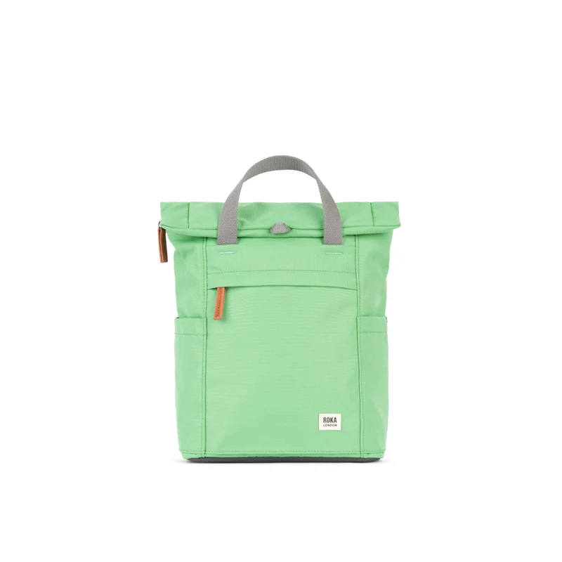 ROKA Finchley Eine kleine Tasche aus recyceltem Canvas mit Pfefferminzgrün