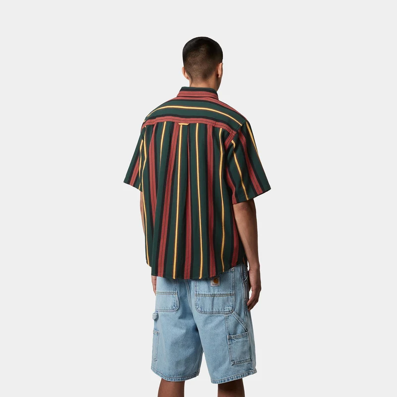 Carhartt WIP Jarrell Gestreiftes Herrenhemd - Conifer