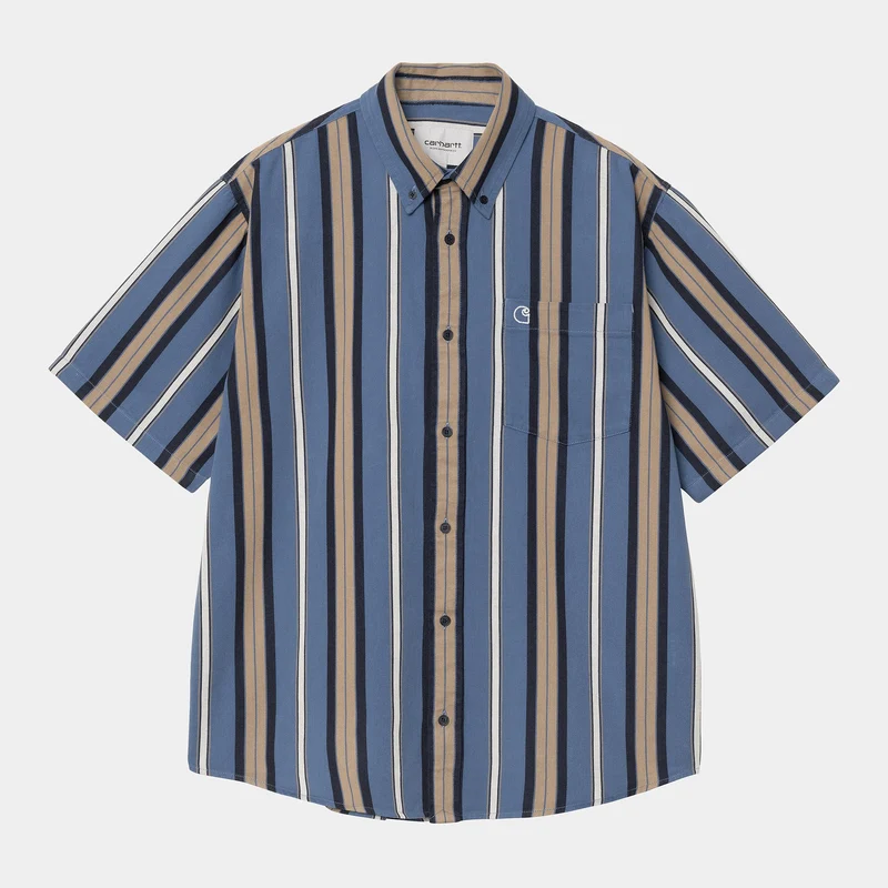 Carhartt WIP Jarrell Gestreiftes Hemd für Herren - Blaue Iris