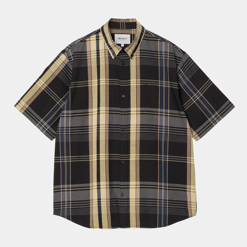 Carhartt WIP Herren Roslin Karohemd - Schwarz / Schwarz