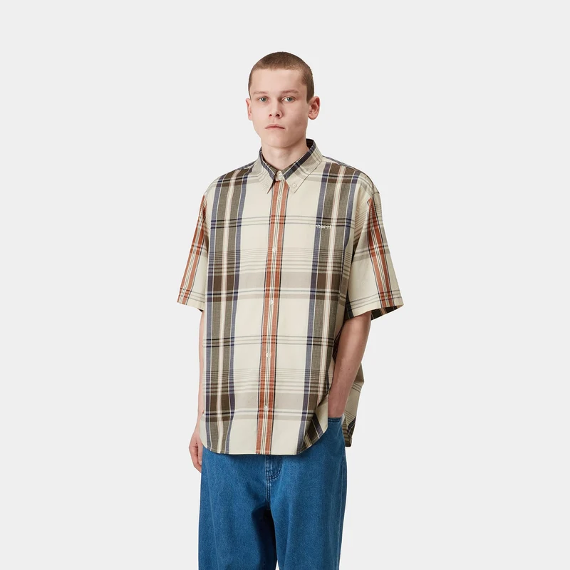 Carhartt WIP Herren Roslin Karohemd - Natur / Wachs