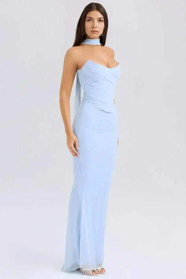 Hailey Ivory Champagne Toast Korsett-Top Trägerlos Satin Brautparty
