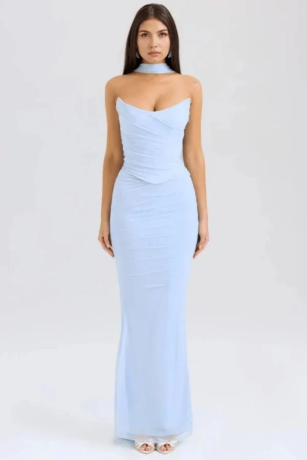 Hailey Ivory Champagne Toast Korsett-Top Trägerlos Satin Brautparty