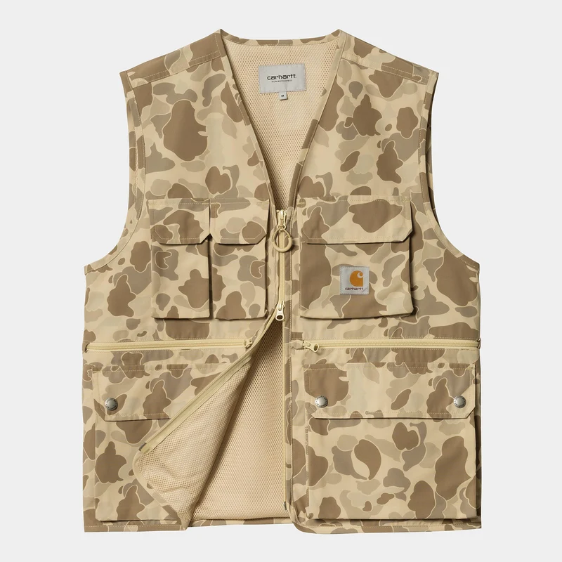Carhartt WIP Herren Irwin Weste - Camo Duck Desert