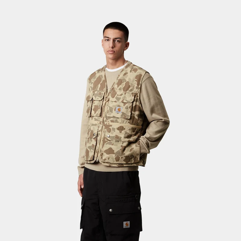 Carhartt WIP Herren Irwin Weste - Camo Duck Desert