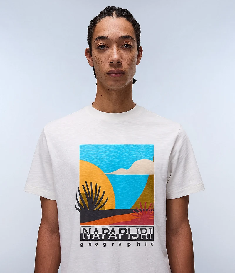 Napapijri Arbia Herren-T-Shirt - Weiß Whisper