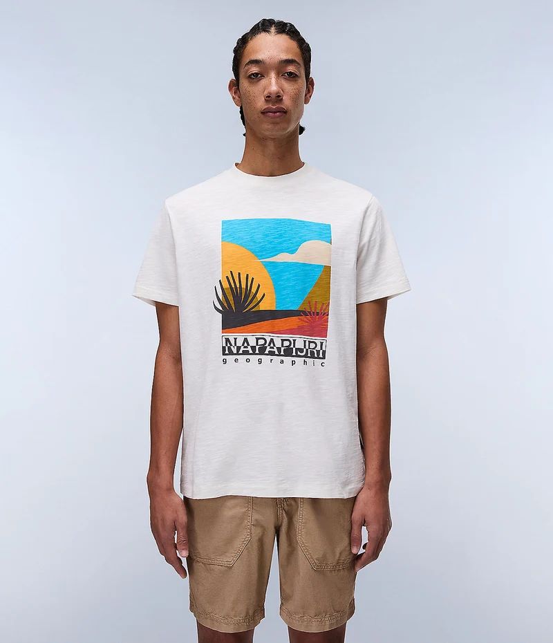 Napapijri Arbia Herren-T-Shirt - Weiß Whisper