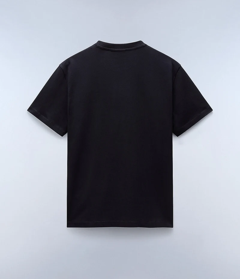 Napapijri Herren-T-Shirt mit Box-Logo – Schwarz