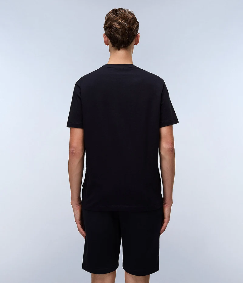 Napapijri Herren-T-Shirt mit Box-Logo – Schwarz