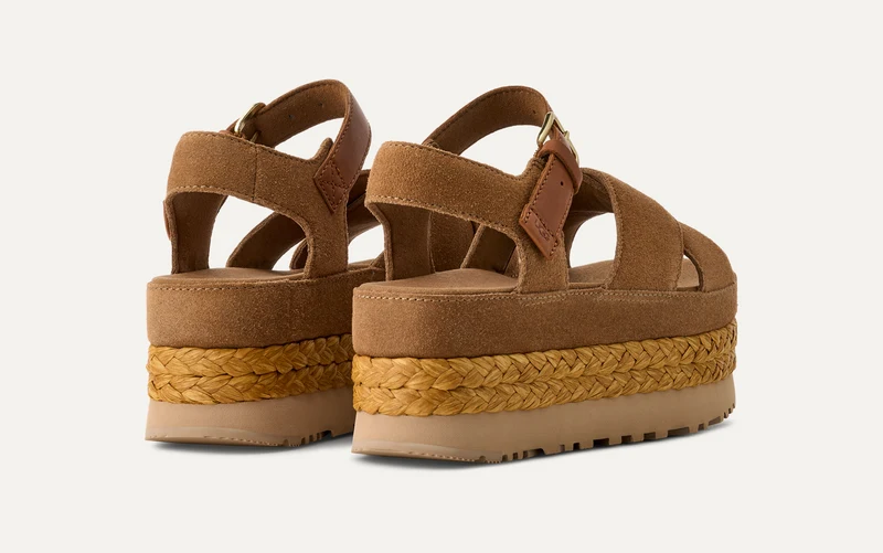 UGG Damen Aubrey Sandalen mit Knöchelriemen - Kastanie