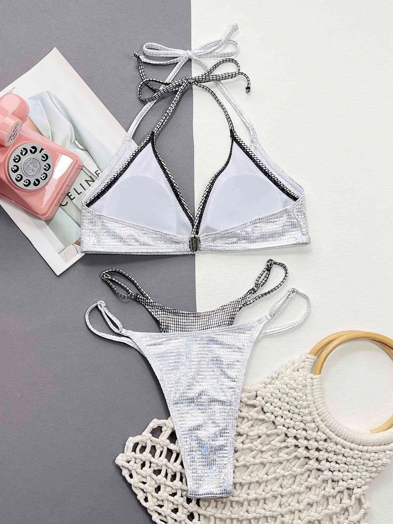 Twice The Shine Bikini Set mit Pailletten