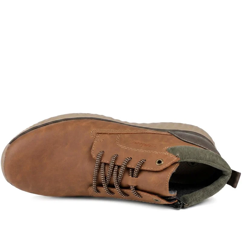 Rieker Hybrid Sole Lace Up Boots - RKR43048 / 330 224 - Tan
