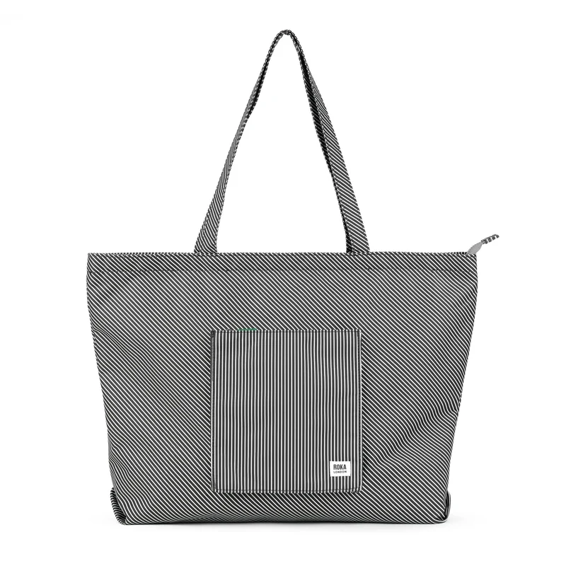 ROKA Portobello N Große Tasche aus recycelter Baumwolle - Hickory-Mischung