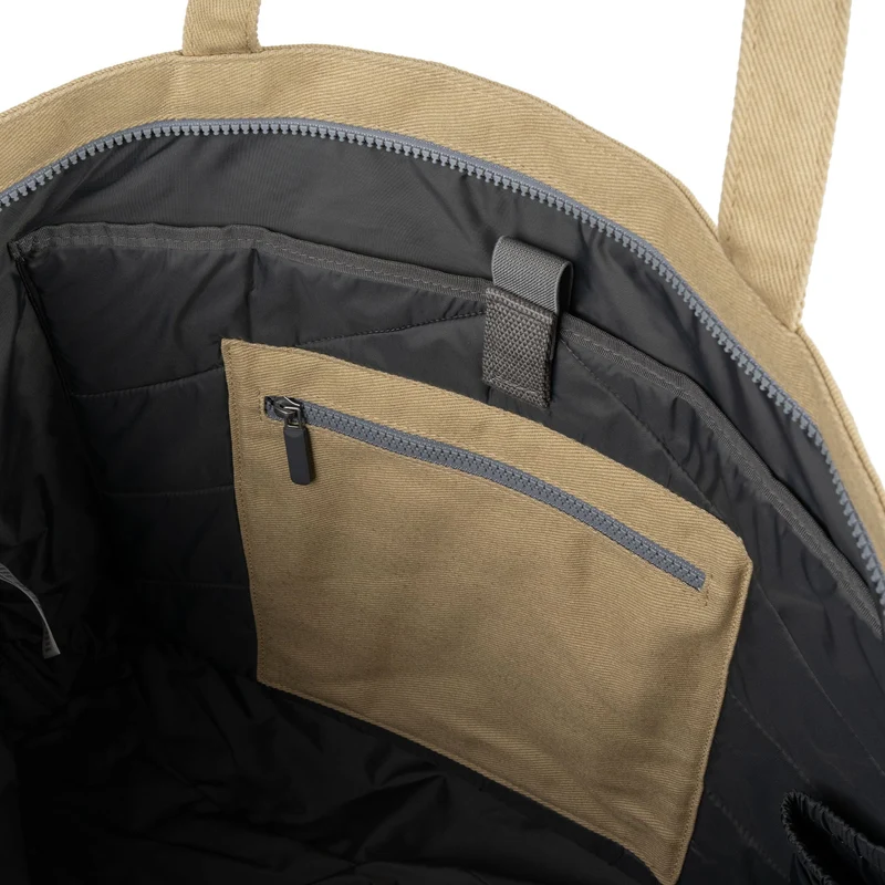 ROKA Große Tasche aus recycelter Baumwolle „Portobello N“ – Khaki